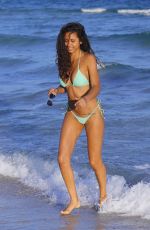 REBECCA SCOTT in Bikini at a Beach in Miami 01/08/2019