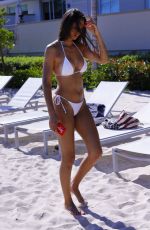 REBECCA SCOTT in Bikini on the Beach in Miami 01/02/2019