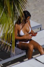 REBECCA SCOTT in Bikini on the Beach in Miami 01/02/2019