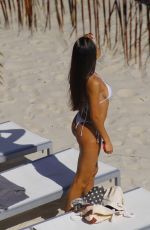 REBECCA SCOTT in Bikini on the Beach in Miami 01/02/2019