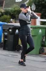 REESE WITHERSPOON Out Jogging in Brentwood 01/08/2019