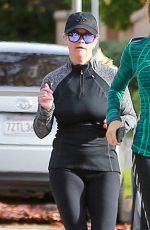 REESE WITHERSPOON Out Jogging in Brentwood 01/08/2019