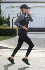 REESE WITHERSPOON Out Jogging in Brentwood 01/08/2019