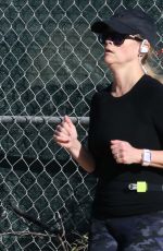 REESE WITHERSPOON Out Jogging in Brentwood 01/26/2019