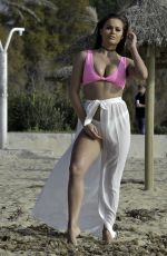 RHIANNE SAXBY in Bikini at a Beach in Spain 01/08/2019