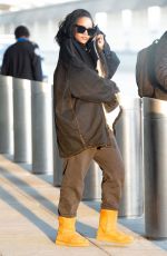 RIHANNA at JFK Airport in New York 01/28/2019