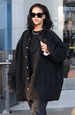 RIHANNA at JFK Airport in New York 01/28/2019