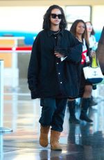 RIHANNA at JFK Airport in New York 01/28/2019