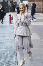 RITA ORA Leaves Her Hotel in New York 01/17/2019