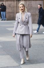 RITA ORA Leaves Her Hotel in New York 01/17/2019
