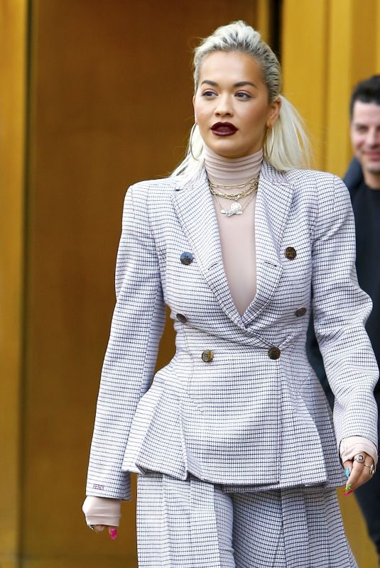 RITA ORA Leaves Her Hotel in New York 01/17/2019
