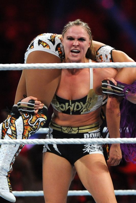 RONDA ROUSEY and SASHA BANKS at WWE