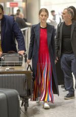ROSAMUND PIKE at Heathrow Airport in London 01/08/2019