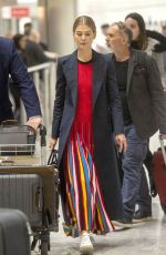 ROSAMUND PIKE at Heathrow Airport in London 01/08/2019