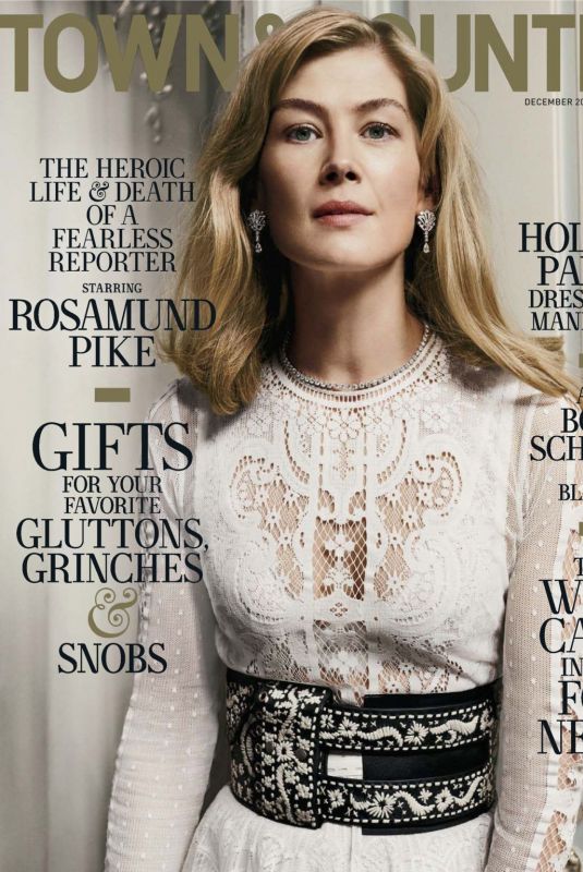 ROSAMUND PIKE in Town & Country Magazine, 2018 December/2019 January
