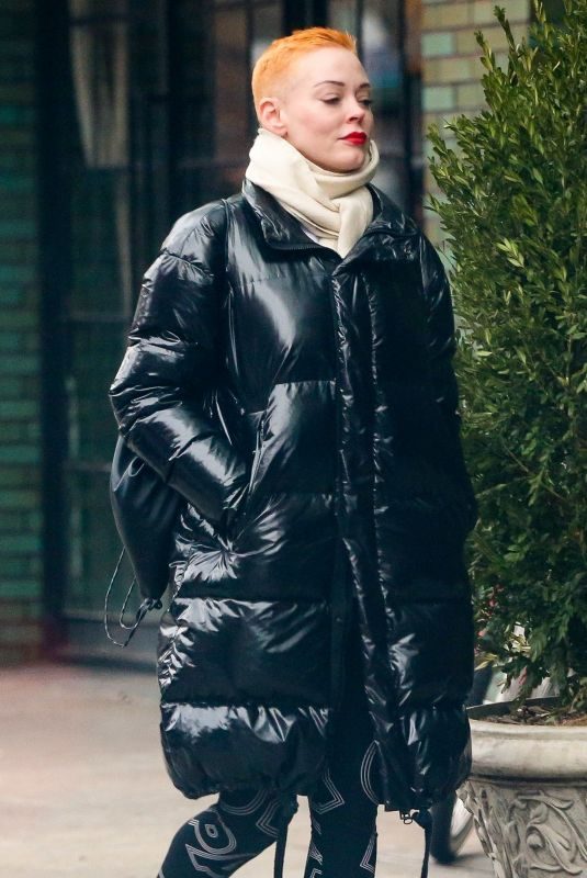 ROSE MCGOWAN Arrives at Bowery Hotel in New York 01/23/2019