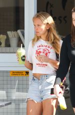 SAILOR BRINKLEY in Denim Shorts at Juice Bar in Sydney 01/17/2019