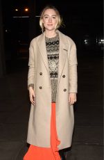 SAOIRSE RONAN Arrives at Late Late Show in Dublin 01/11/2019