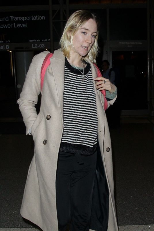 SAOIRSE RONAN at LAX Airport in Los Angeles 01/07/2019