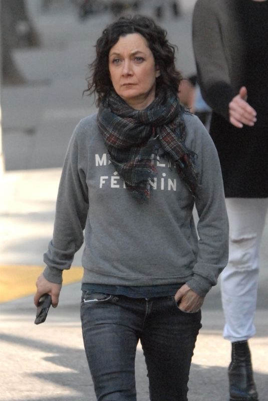 SARA GILBERT Out Shopping in Beverly Hills 01/30/2019