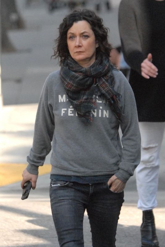 SARA GILBERT Out Shopping in Beverly Hills 01/30/2019