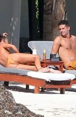 SARAH HYLAND in Bikini on Vacation in Playa Del Carmen 01/04/2019