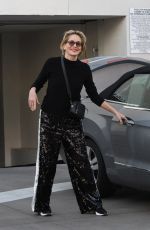 SHARON STONE Leaves a Therapy Session in Beverly Hills 01/22/2019