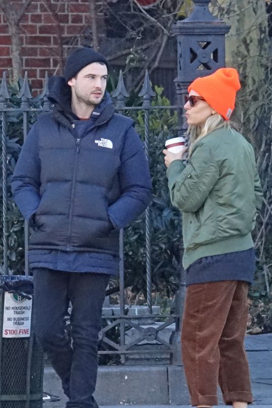 SIENNA MILLER and Tom Sturridge at Le Pain Quotidien in New York 01/22/2019