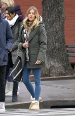 SIENNA MILLER Out and About in New York 01/08/2019