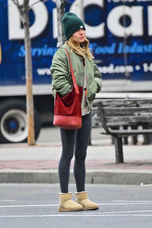 SIENNA MILLER Out in New York 01/29/2019