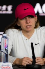 SIMONA HALEP at 2019 Australian Open Press Conference in Melbourne 01/19/2019