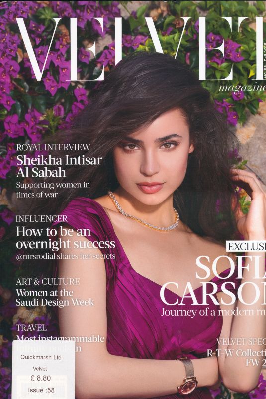 SOFIA CARSON in Velvet Magazine, 2018