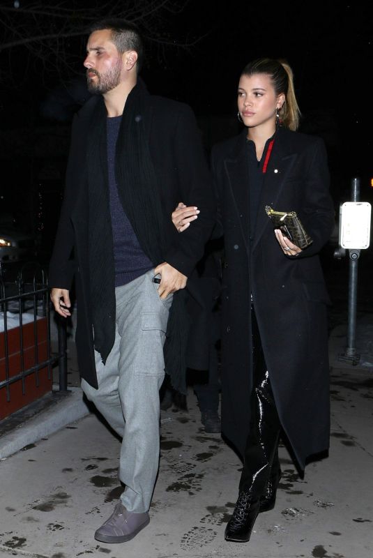 SOFIA RICHIE and Scott Disick at Matsuhisa Restaurant in Aspen 12/30/2018