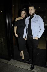 SOPHIE AUSTIN Arrives at Faye Brookes and Gareth Gates Engagement Party in Manchester 01/27/2019