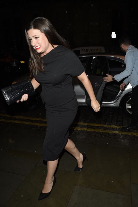 SOPHIE AUSTIN Arrives at Faye Brookes and Gareth Gates Engagement Party in Manchester 01/27/2019