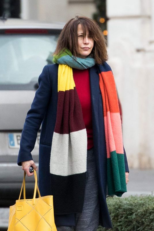 SOPHIE MARCEAU Leaves Shangri-la Hotel in Paris 08/01/2019