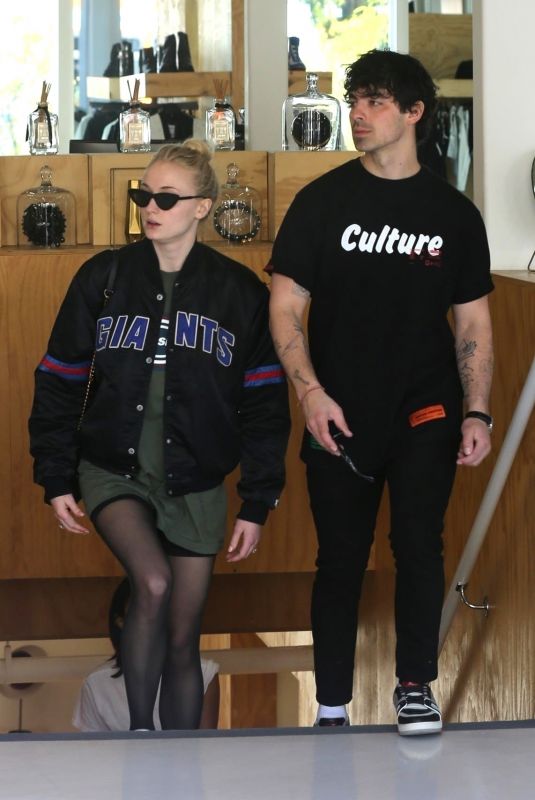 SOPHIE TURNER and Joe Jonas Shopping at Lorenzo in West Hollywood 01/25/2019