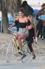 STELLA MAXWELL and TAYLOR HILL on the Set fot VS Photoshoot in Venice Beach 01/11/2019