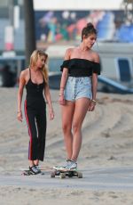 STELLA MAXWELL and TAYLOR HILL on the Set fot VS Photoshoot in Venice Beach 01/11/2019