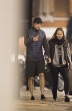 SUKI WTAERHOUSE and Robert Pattinson Out Jogging in London 01/25/2019