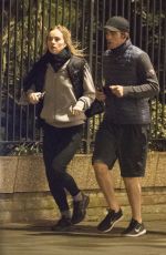 SUKI WTAERHOUSE and Robert Pattinson Out Jogging in London 01/25/2019