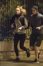 SUKI WTAERHOUSE and Robert Pattinson Out Jogging in London 01/25/2019
