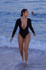 TAO WICKRATH in Swimsuit on the Beach in Miami 01/08/2019