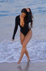 TAO WICKRATH in Swimsuit on the Beach in Miami 01/08/2019