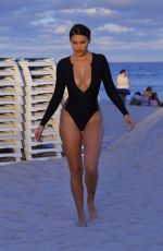 TAO WICKRATH in Swimsuit on the Beach in Miami 01/08/2019