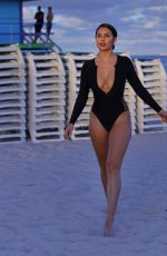 TAO WICKRATH in Swimsuit on the Beach in Miami 01/08/2019