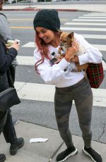 VANESSA MORGAN Out with Her Dog in Los Angeles 01/05/2019
