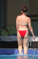 VICKY PATTISON in a Red Bikini at a Pool in Tulum 01/08/2019