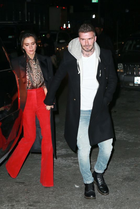 VICTORIA and David BECKHAM Arrives at Victoria