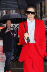 VICTORIA BECKHAM in Red out in New York 01/24/2019